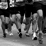 legs of runners during a Marathon